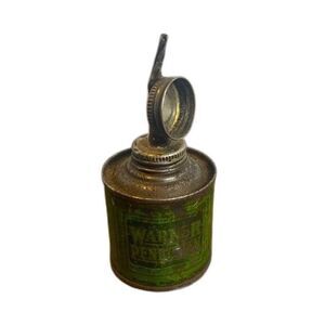 Antique Warner Oil Penetrating Lubricant Cone Top Household Oil Can